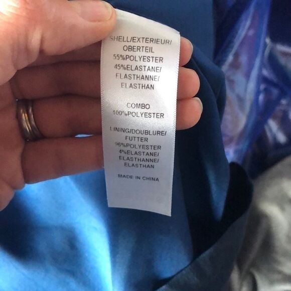 Mardigras gown Adrianna Papell one strap teal blue dress - Picture 7 of 13